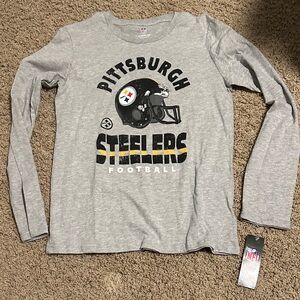 Gray Pittsburgh Steelers Kids Long Sleeve Tee